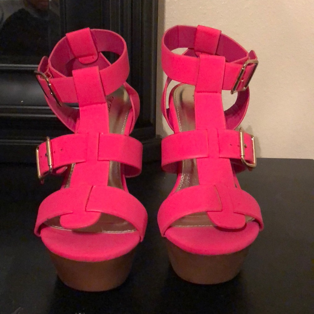 Flirty hot pink shoes